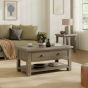 Sartene Oak Coffee Table With 4 Drawers by Hertiance Furniture | Style Our Home