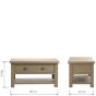 Sartona Oak Coffee Table With 4 Drawers
