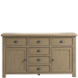 Sartona Oak Large 6 Drawer / 2 Door Large Sideboard