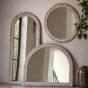 Emery Whitewash Round Mirror