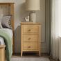 Marken Oak 3 Drawer Bedside by Heritance Furniture | Style Our Home