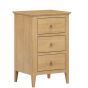 Marken Oak 3 Drawer Bedside