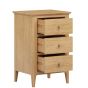 Marken Oak 3 Drawer Bedside