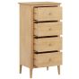 Marken Oak 4 Drawer Tall Chest