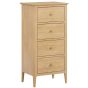 Marken Oak 4 Drawer Tall Chest