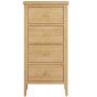 Marken Oak 4 Drawer Tall Chest