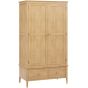 Marken Oak Double Wardrobe With Drawer