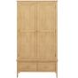 Marken Oak Double Wardrobe With Drawer