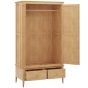 Marken Oak Double Wardrobe With Drawer