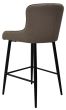 Rubens - Mocha Beige Boucle Fabric Bar Stool with Black Legs (Pair)