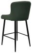 Rubens - Green Boucle Fabric Bar Stool with Black Legs (Pair)