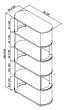 Duo Grey Oiled Oak Open Display Unit
