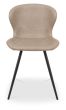 Arlo - Vintage Stone Faux Leather Chair with Black Legs (Pair)
