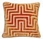 Pm Maze Cut Velv Orange by Malini | Style Our Home