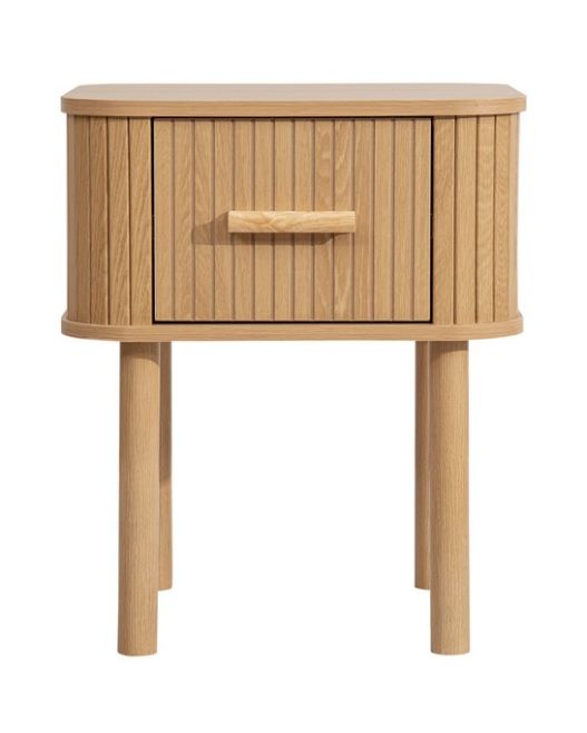 Axel 1 Drawer Fluted Bedside Oak by Birlea | Style Our Home
