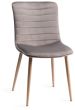Oakham Scandi Oak 4-6 Seater Table - Dark Grey Legs & 4 Eriksen Grey Velvet Chairs by Bentley Designs | Style Our Home