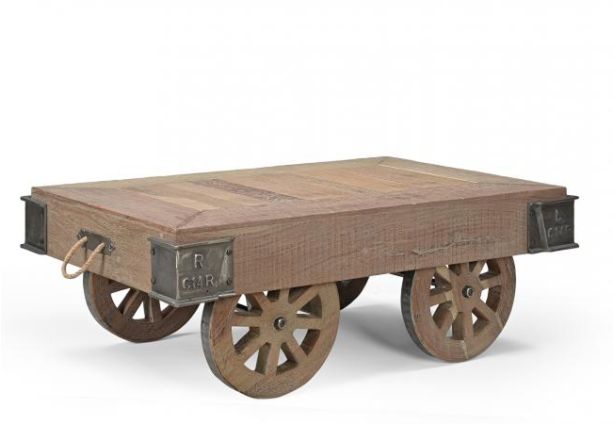Reclaimed Wooden Coffee Table on Wheels by Quirky Barn | Style Our Home