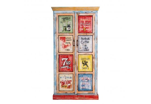 Carnival Hand Painted Tall Vintage Advert Cabinet
