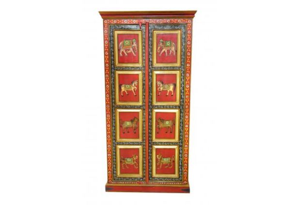 Carnival Hand Painted Vintage Tall Cabinet