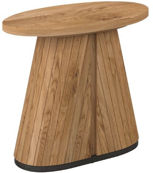 Vega Rustic Oak & Peppercorn Oval Lamp Table by Bentley Designs | Style Our Home