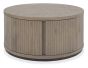 Vega Grey Oiled Oak & Peppercorn Round Coffee Table by Bentley Designs | Style Our Home