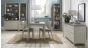 Bergen Grey Washed Oak 2-4 Seater Table & 2 Low Slat Back Chairs in Titanium Fabric by Bentley Designs | Style Our Home