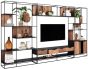 Cosmo 2 Doors Open Racks TV Wall Element Bookcase