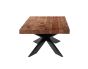 Hoxton Wooden Coffee Table With Metal Cross Legs