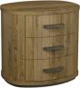 Vega Knotty Oak & Weathered Oak 3 Drawer Nightstand by Bentley Designs | Style Our Home