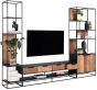 Cosmo 2 Doors Open Racks TV Wall Element Bookcase
