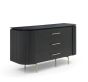 Lantine 3 Drawer Dresser - Matte Black Oak by Tommy Franks | Style Our Home