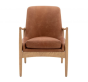 Sanditon Brown Leather Armchair by Hudson Living | Style Our Home