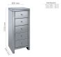 Seville 5 Drawer Narrow Chest