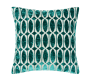 Pm Abstarct Geo Cut Velvet Cushion Teal In by Malini | Style Our Home