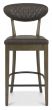 Ellipse Fumed Oak Upholstered Bar Stool - Old West Vintage (Pair) by Bentley Designs | Style Our Home