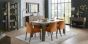 Turin Dark Oak Upholstered Pumpkin Dining Chair (a pair) - Style Our Home