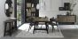 Camden Weathered Oak 4-6 Seater Table & 4 Side Chairs in Dark Grey Fabric by Bentley Designs | Style Our Home