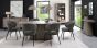 Luca - Grey Fabric Chair with Matt Black Legs (Pair) by Bentley Designs | Style Our Home