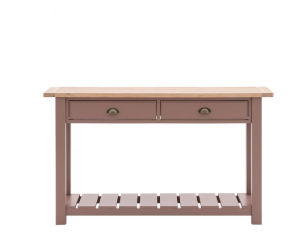 Manor Clay 2 Drawer Console by Hudson Living | Style Our Home 