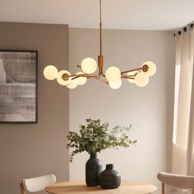 Aarono 10 Pendant Light Brushed Aged Brass
