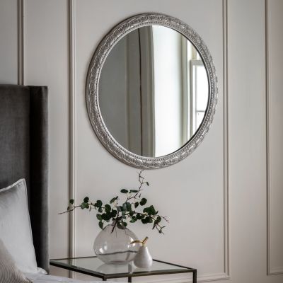 Romano Round Mirror Grey