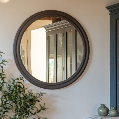 Suffano Round Mirror Charcoal