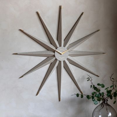 Nortano Star Wall Clock Light Grey