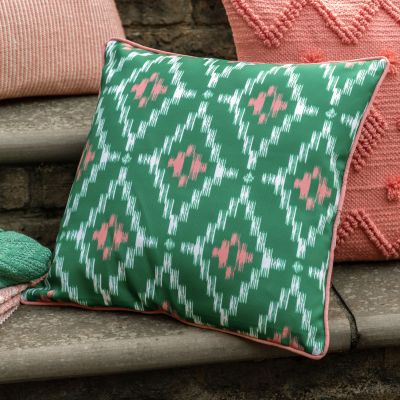 Arohana Geo Printed Cushion Green (Pair)