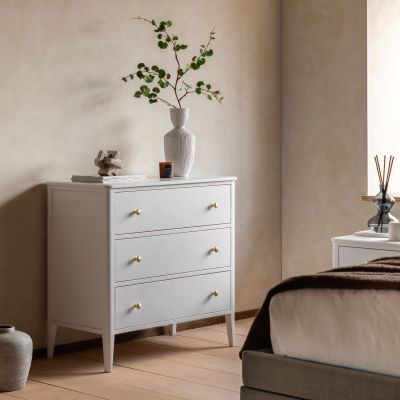 Actaro 3 Drawer Chest White