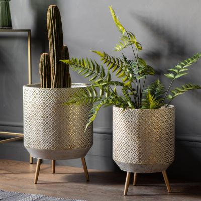Amelano Metal Planter Set of 2