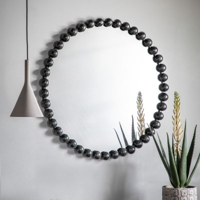 Cerano Round Mirror Black