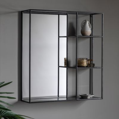 Basano Mirror Shelf Black