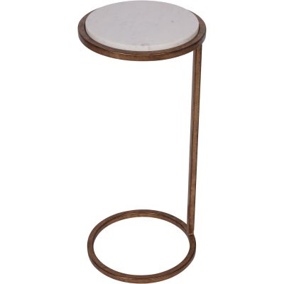 Iowa Accent Table White Banswara Marble by Ora Designs | Style Our Home