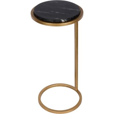 Iota Accent Table Black Marble Aged Gold Frame by Ora Designs | Style Our Home